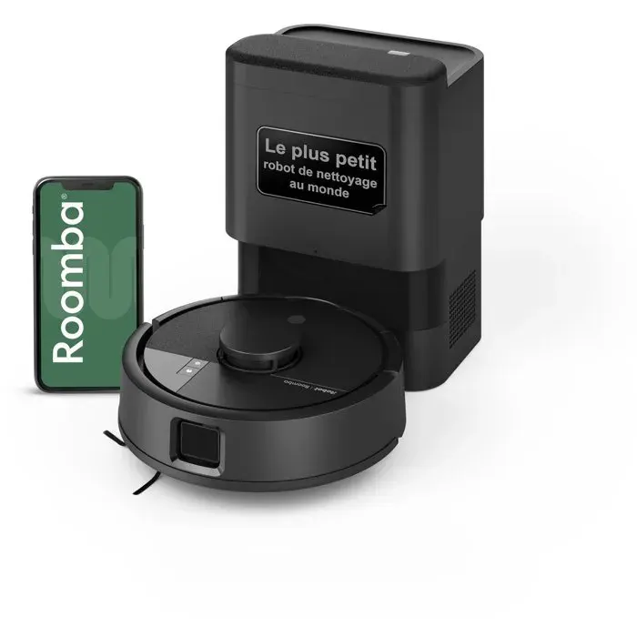 Irobot - Robot Aspirateur Laveur Roomba Mini Noir F155040 — vue 3
