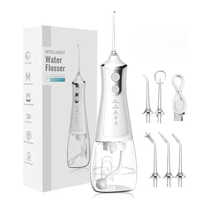 Irrigateur buccal électrique - Flosser portable pour nettoyage buccal L11 blanc