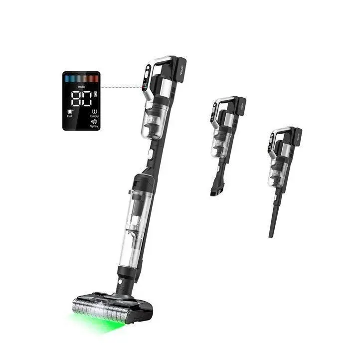 JIMMY PW11 Plus Aspirateur et Lave-Linge sans Fil - Lumière Verte Révélatrice Poussière - Moteur sans Balais 400W - Aspiration 100AW