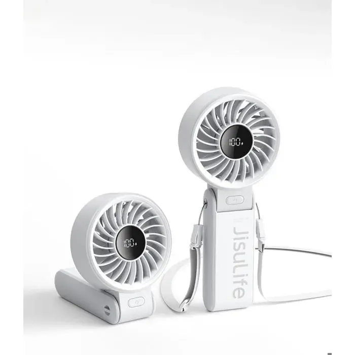 JISULIFE Ventilateur portable ventilateur portable avec écran LED [refroidissement maximum 195 heures,5000 mAh