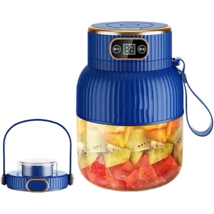 Juicer blender 600 ml USB rechargeable affichage digital mixeur fruits jus smoothie maker Label