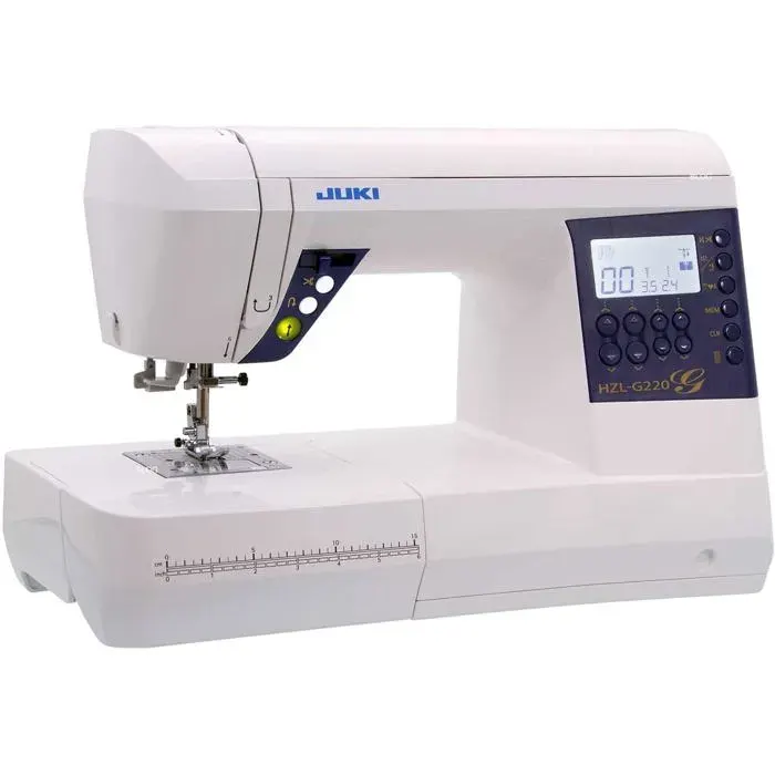 Juki HZL-G220 Machine à Coudre Électronique avec Coupe-Fil Automatique 180 Points Blanc 445 x 223 x 292 cm