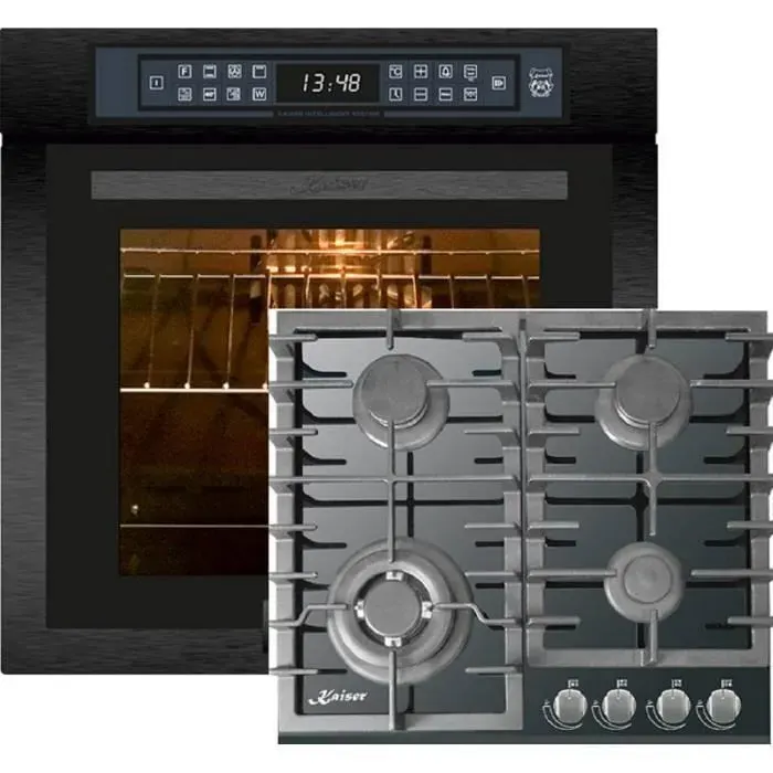 Kaiser EH 6306 RS Four à encastrer 79 L + KCG 6383 Plaque de cuisson à gaz 60 cm