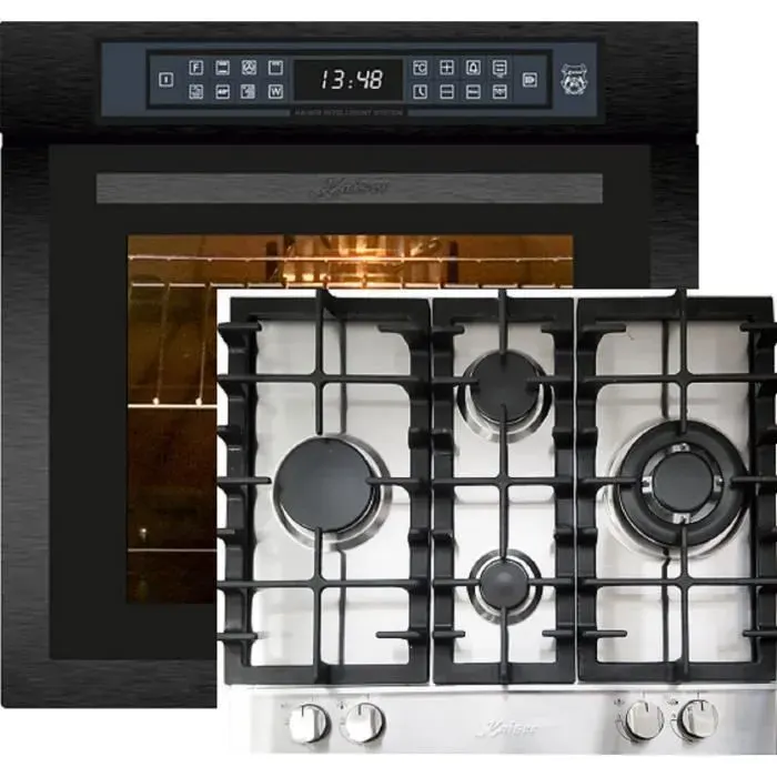 Kaiser EH 6306 RS Four à encastrer 79 L + KG 6364 Plaque de cuisson à gaz 60 cm