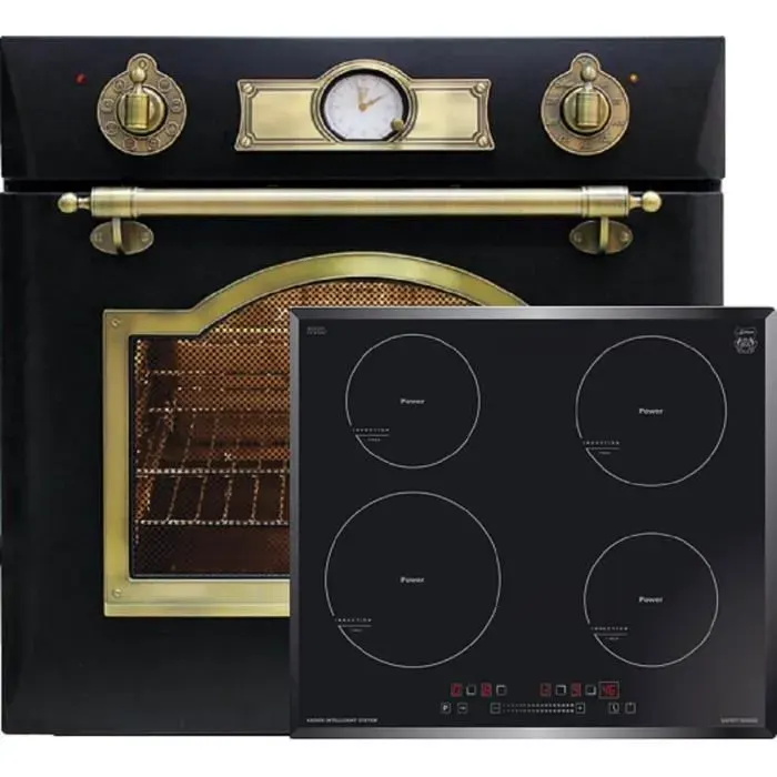 Kaiser EH 6355 Em+KCT 6705 FI Four électrique encastrable rétro 60cm 67L + table de cuisson à induction 60 cm