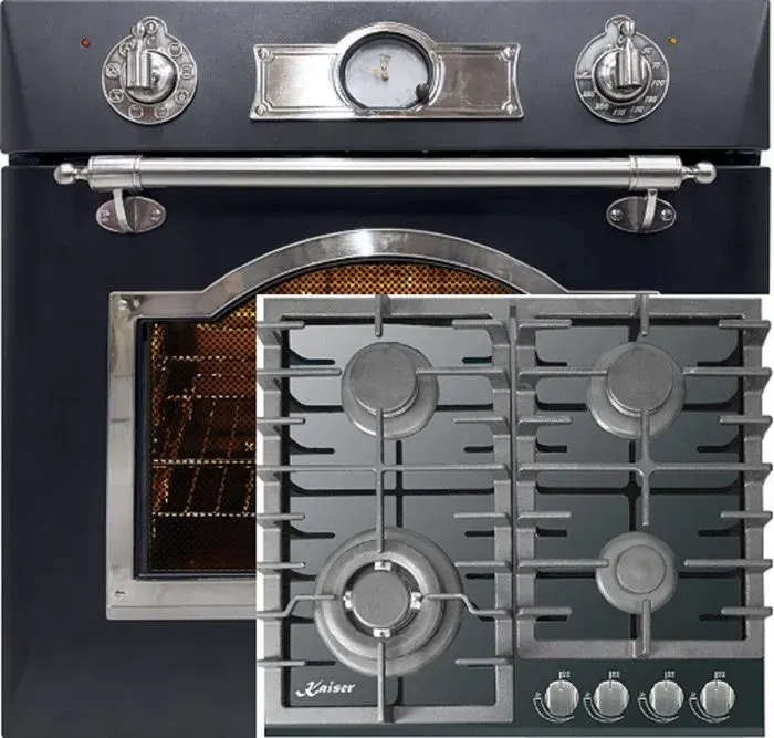 KAISER Ensemble four EH 6355 Em Sil+KCG 6383 4 Nombre de zones de cuisson gaz Table de cuisson