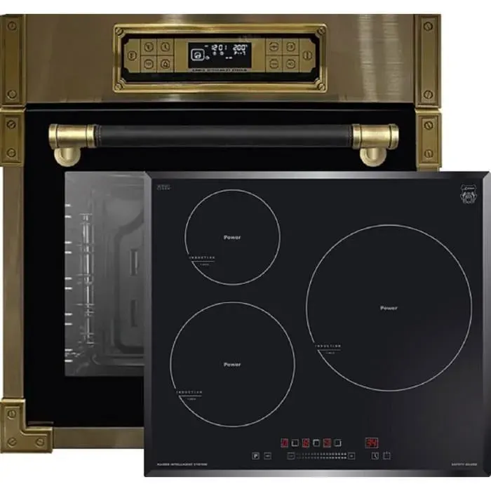 Kaiser Four Set EH 6726 AD+KCT 6736 FI Retro four encastrable 80L+plaque de cuisson à induction 60 cm