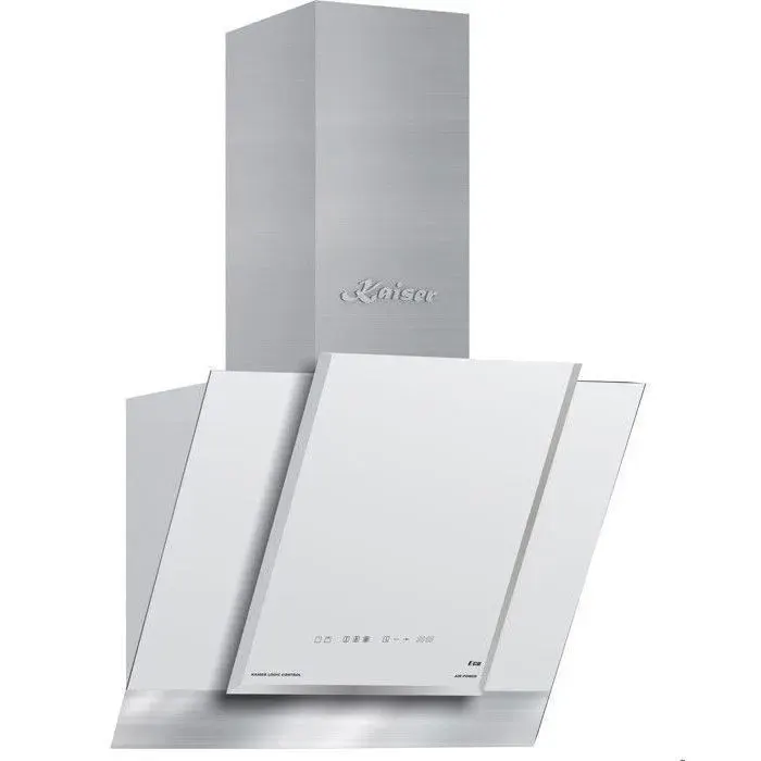 Kaiser Hotte murale 60 cm inclinée AT 6438 Hotte aspirante GRAND CHEF • Verre Blanc • FullTouch • 910 m³/h • Évacuation/recyclage