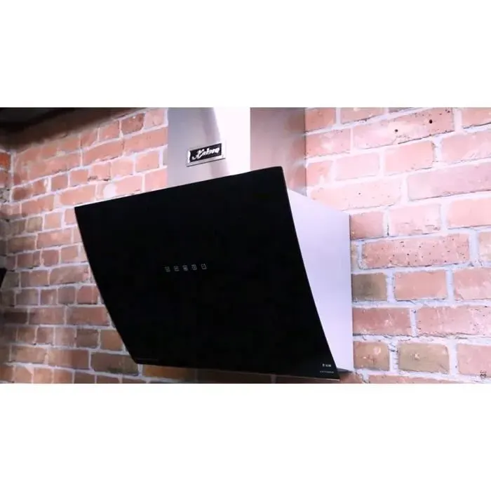 Kaiser Hotte murale inclinée 60 cm AT 6488 Hotte aspirante Avantgarde PRO • Verre noir facetté • Gesture Control • 1250 m³/h