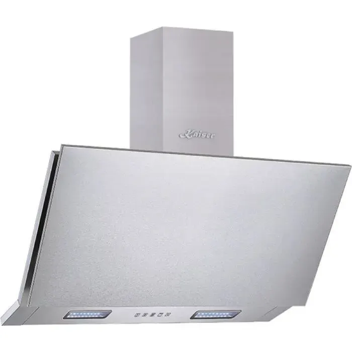 Kaiser Hotte murale inclinée 90 cm AT 9455 N S Eco • Hotte aspirante 90 cm • Inox moiré • Metal Touch • 1250 m³/h