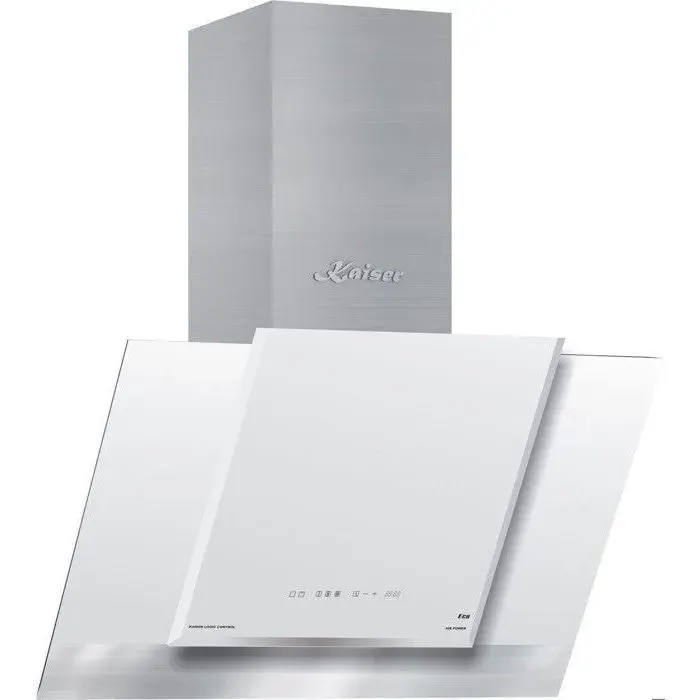 Kaiser Hotte murale inclinée AT 8438 Hotte aspirante 80 cm GRAND CHEF • Verre noir • FullTouch • 910 m³/h • Évacuation/recyclage