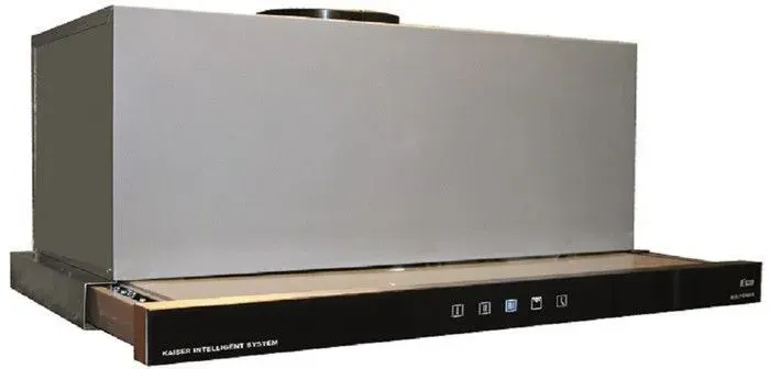 Kaiser Hotte télescopique encastrable 60cm EA 644 Hotte aspirante Verre noir•TouchControl•groupe filtrant intégré 910m³/h