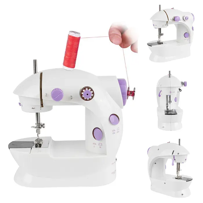 KEDIA Machine à Coudre Portable 2 VitessesIdéale pour le bricolage Les réparations rapides les débutantsDouble alimentation