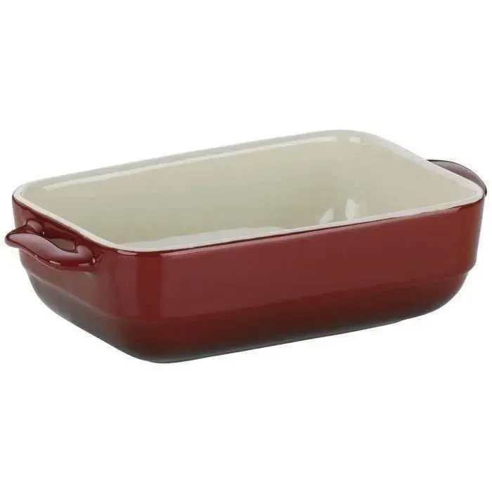 KELA Plat en céramique Malin - 225 x 125 x 6 cm - Rouge