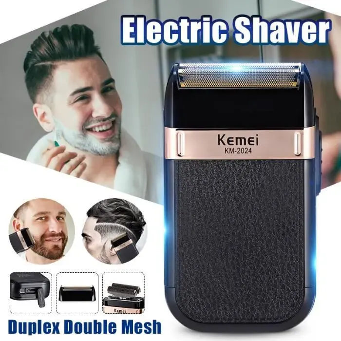 Kemei 3D Rasoir électrique pour hommes Brosse de nettoyage de visage USB 15X10.0X5.5 cm-keeper