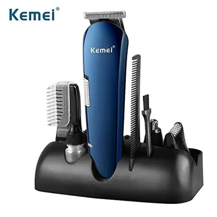 Kemei 5 en 1 tondeuse à cheveux Rechargeable titane tondeuse à cheveux rasoir électrique tondeuse à barbe USB Rechargeable