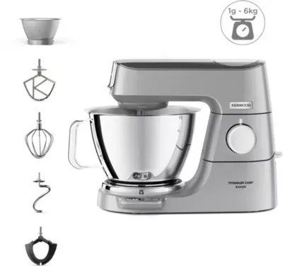 Kenwood - Robot Pâtissier Kvc85.009si Titanium Chef Baker