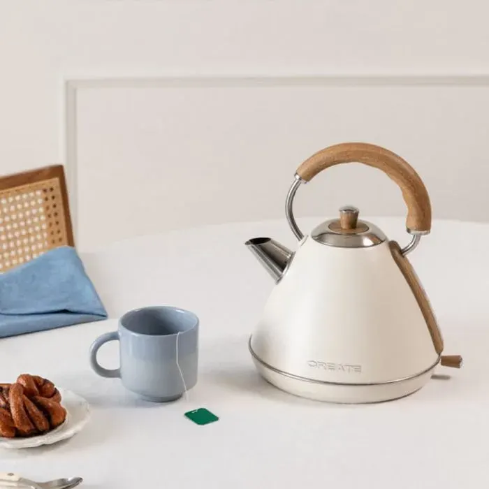 KETTLE RETRO - Bouilloire électrique 1.7L Blanc cassé
