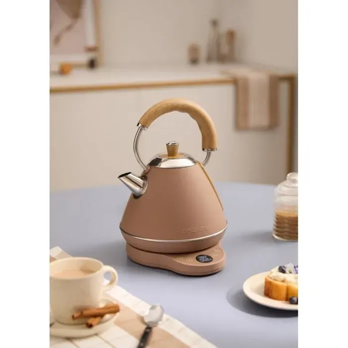 KETTLE RETRO PRO - Bouilloire électrique de 1 L avec contrôle de la température Moka