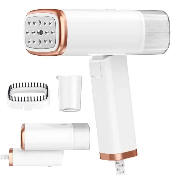 KINGCENTON SW228- Défroisseur vapeur portatif pliable -1000W -20g/min - prêt en 20scd - 120ml -Blanc