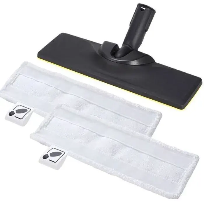 Kit brosse sol Kärcher + 2 pics neufs pour nettoyeur vapeur – compatible tous sols