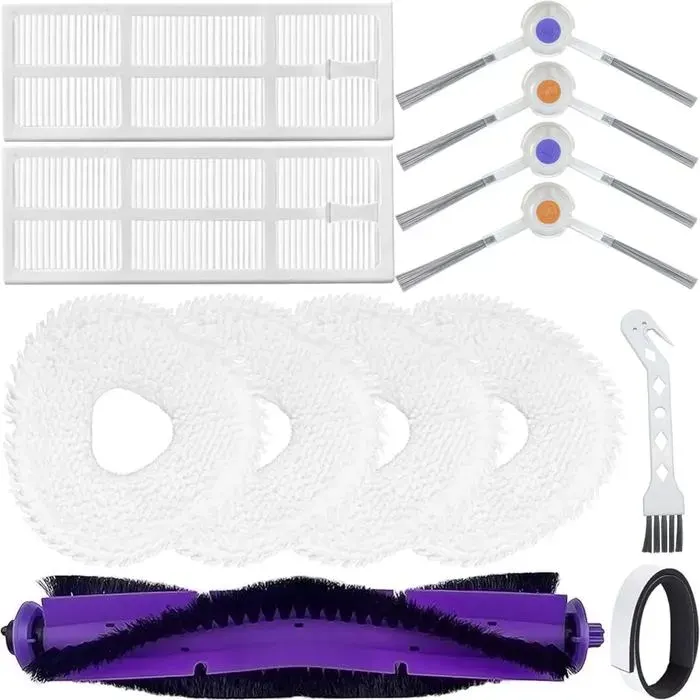 Kit DAccessoires De Rechange Pour Narwal Freo Aspirateur Robot 1 Brosse Principale 2 Filtres 4 Brosses Latérales 4 Chif[BC1950]
