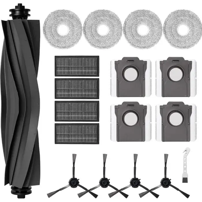 Kit daccessoires pour Dreame L10s Pro Ultra Heat/X30 Ultra/L10s Ultra Gen 2/Mova E30 Ultra/L40 Ultra AE aspirateur robot