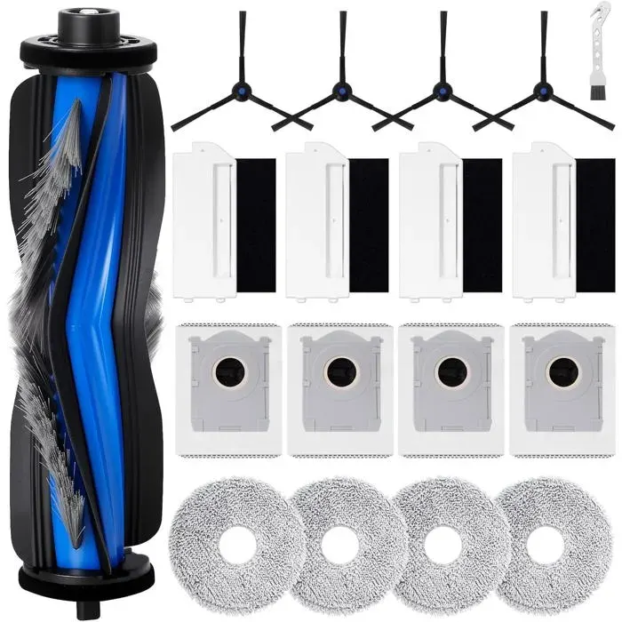 Kit DAccessoires Pour Ecovacs Deebot Mini Robot Aspirateur 1 Brosse Principale 6 Brosses Latérales 4 Filtres 4 Chiffons[BC702]