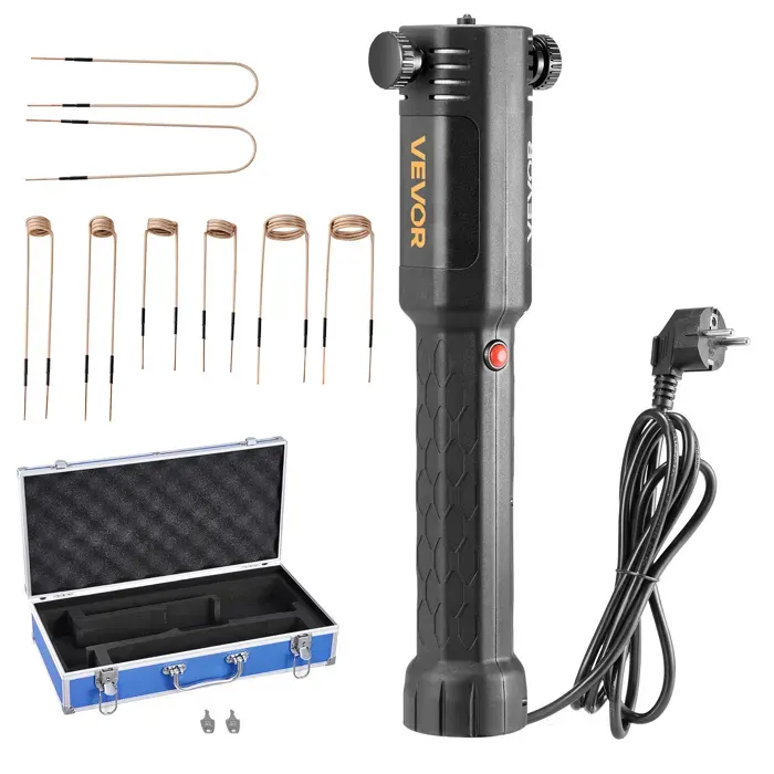Kit de Chauffage par Induction Magnétique - VEVOR - H7C - 1100 W - 8 bobines - Ø écrou 5–40 mm