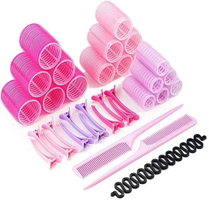 Kit de fer à friser pour cheveux fer à friser auto-adhésif