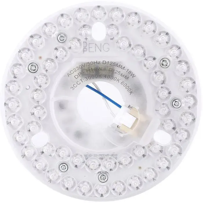 Kit de rénovation pour ventilateur de plafond à LED 492 pouces 18 W 3CCT 3000 K 4000 K 6000 K intensité variable rond carte PC de