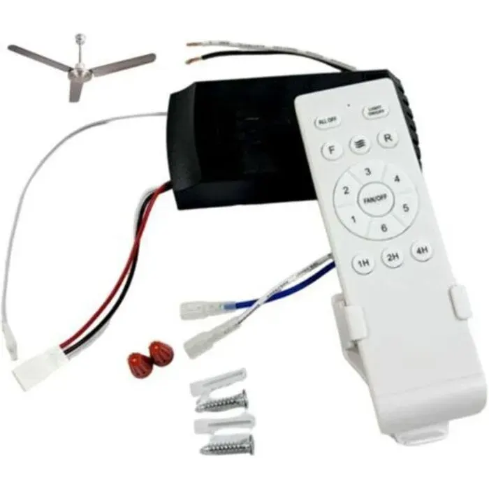 Kit de télécommande 6 V pour ventilateur plafond émetteur mural sans fil module récepteur (pile non incluse)