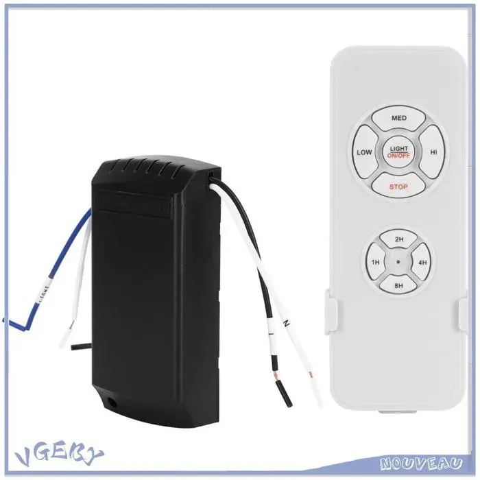Kit de télécommande de ventilateur de plafond sans fil pour lumières de ventilateur à 3 vitesses avec récepteur RF433