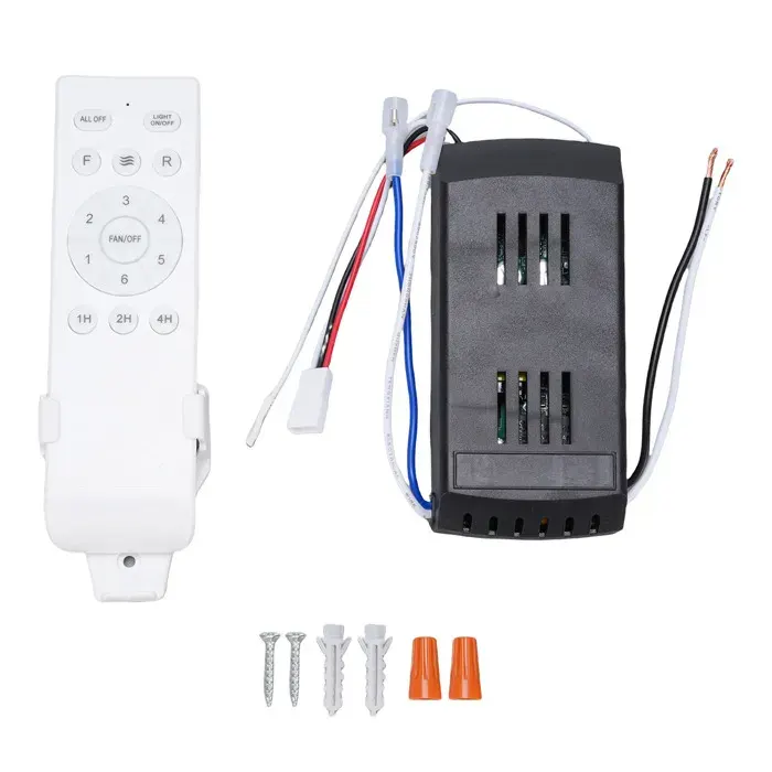 Kit de télécommande de ventilateur de plafond universel récepteur de contrôleur de lumière DC 6 vitesses avec minuterie pou-SALALIS