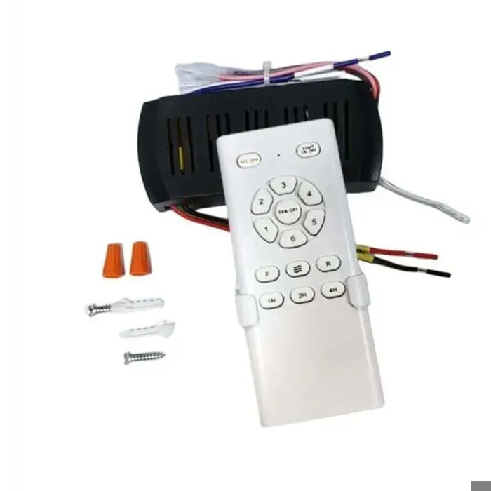 Kit de Télécommande Ventilateur Plafond à Conversion Fréquence Contrôleur Récepteur Distance Haute Tension 6 Vitesses