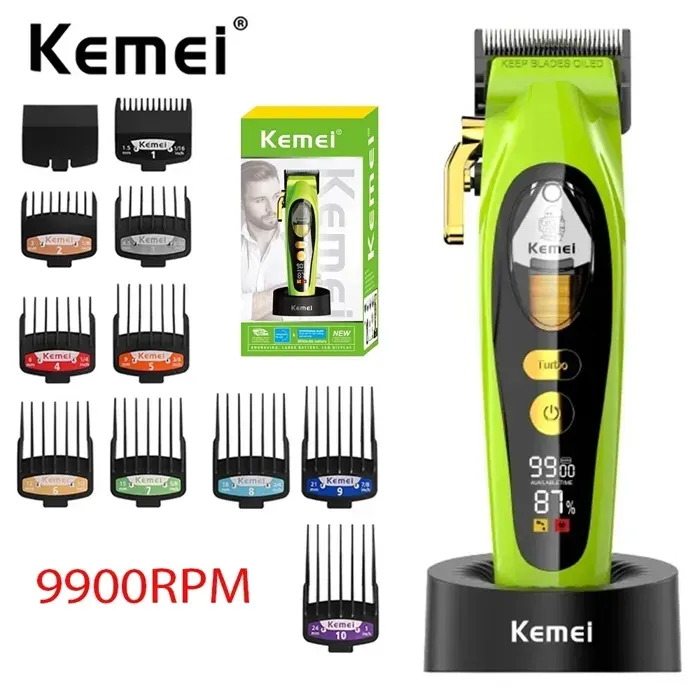 Kit de tondeuse à cheveux e tondeuse à cheveux électrique professionnelle barbier rasoir Rechargeable pour hommes 2035-Option 4