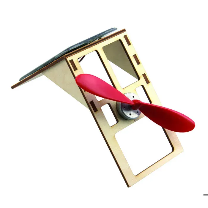 Kit mini ventilateur solaire sur support bois