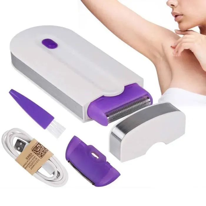 Kit professionnel dépilation indolore Laser tactile épilateur USB Rechargeable femmes corps visage jambe Biki EPILATEUR ELECTRIQUE