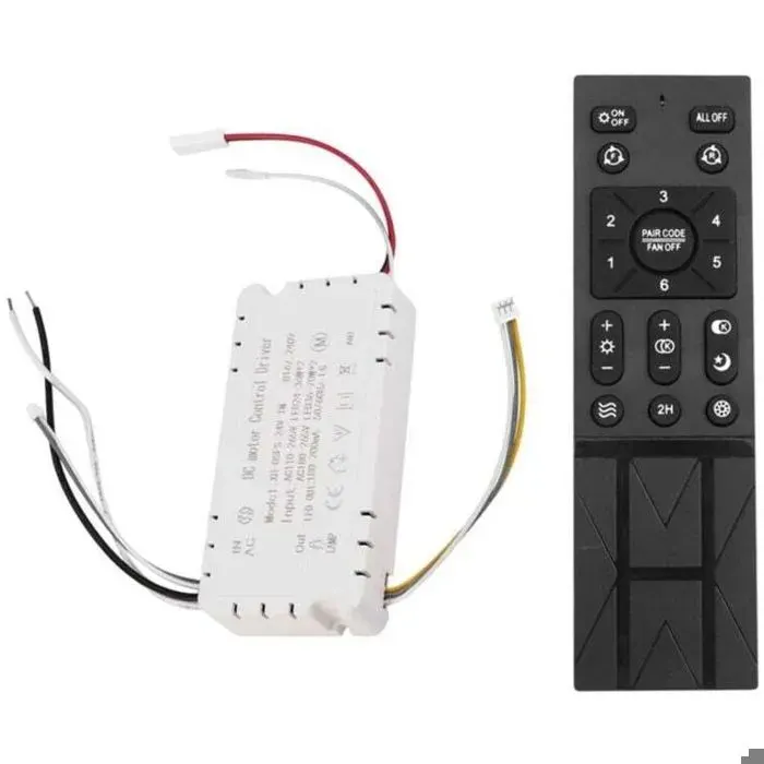 Kit télécommande ventilateur –6 vitesses compatible 110-265V – Noir et Blanc