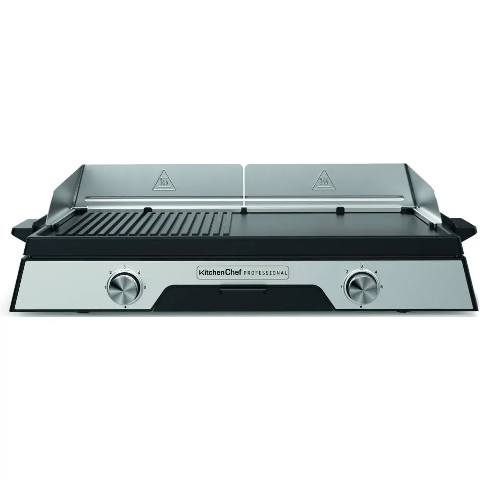 KITCHEN CHEF - KCP.PLANCHA-GRILDUO2200 — coloris Inox