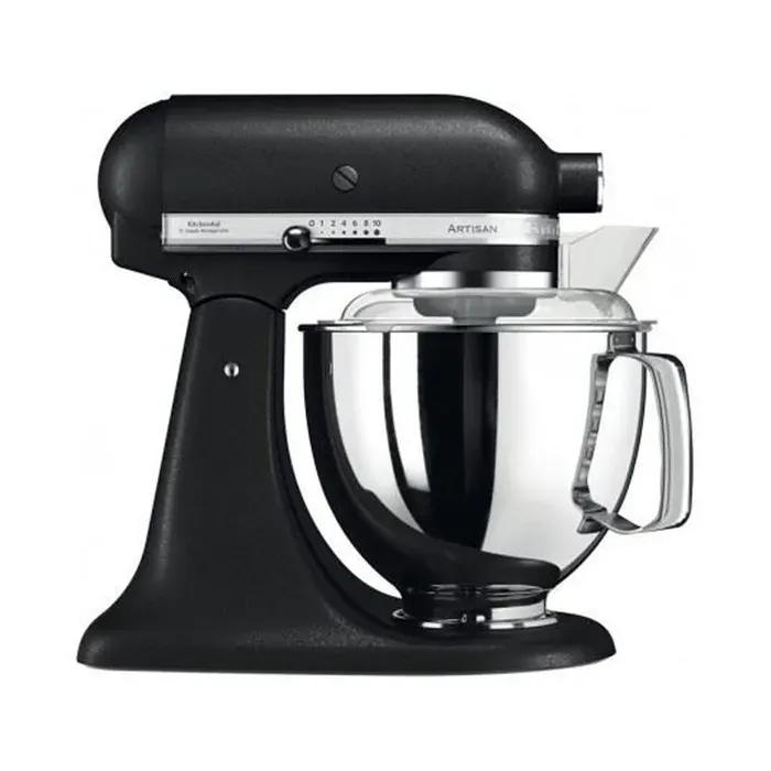 Kitchenaid - Robot Pâtissier 5ksm175psebk Artisan Truffe Noire, 4,8 L, Bol Avec Poignée + Bol 3 L, Batteur Souple Et Couvercle — vue 3