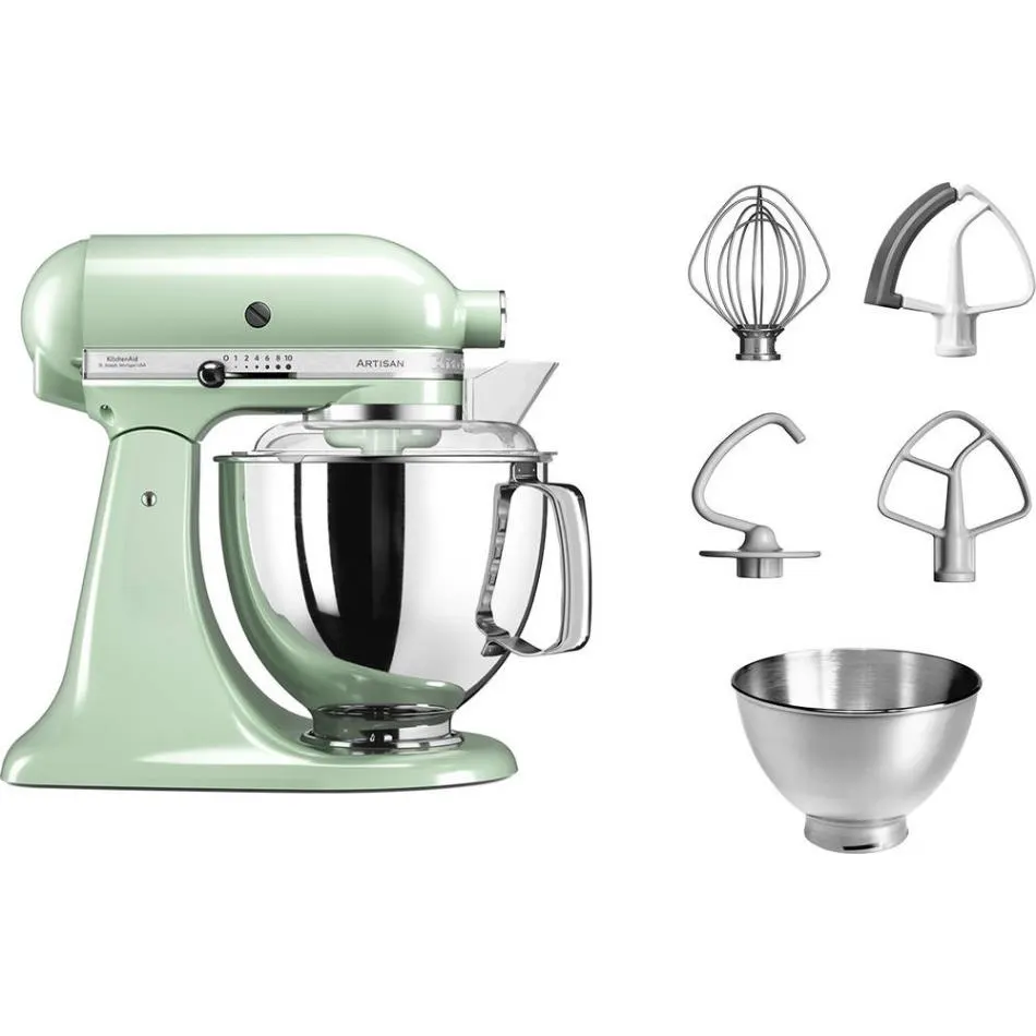Kitchenaid - Robot Pâtissier 5ksm175psept Macaron Pistache, 4,8 L, Bol Avec Poignée + Bol 3 L, Batteur Souple Et Couvercle — vue 2