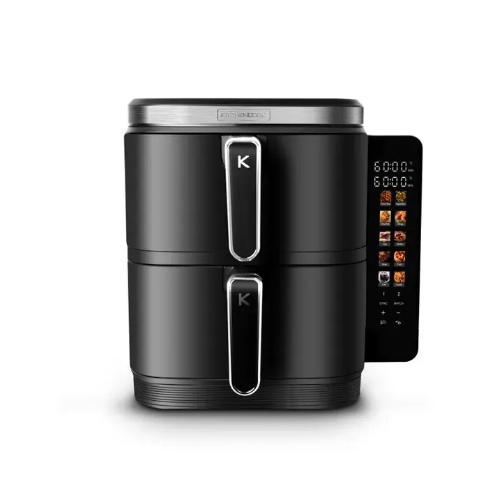 Kitchencook - Airflow 12 Led - Double Friteuse à Air Verticale 12l - 10 Programmes