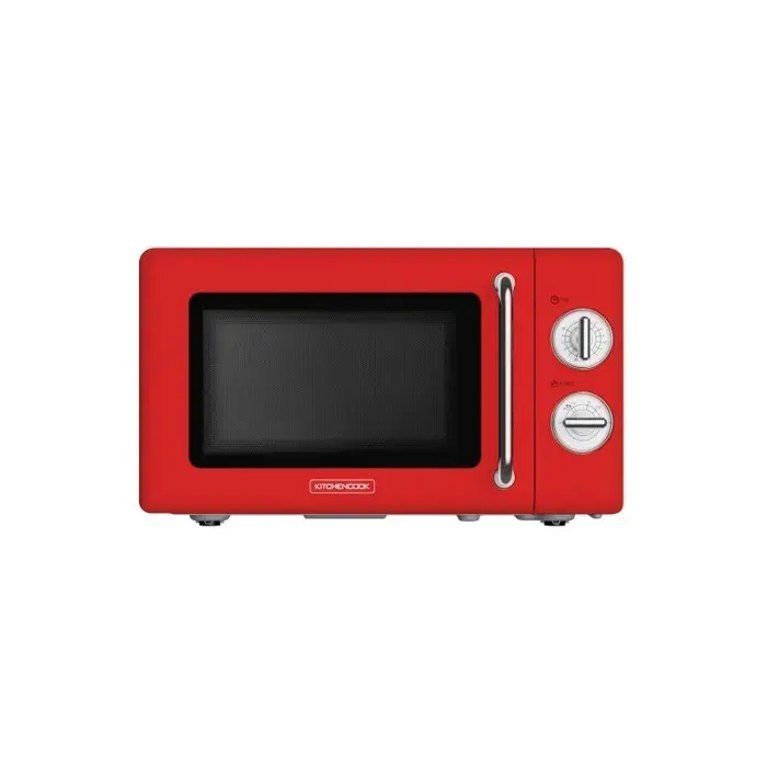 Kitchencook - Kmo20 Retro Red - Micro-ondes 20l Rétro - 700w - Commandes Mécaniques