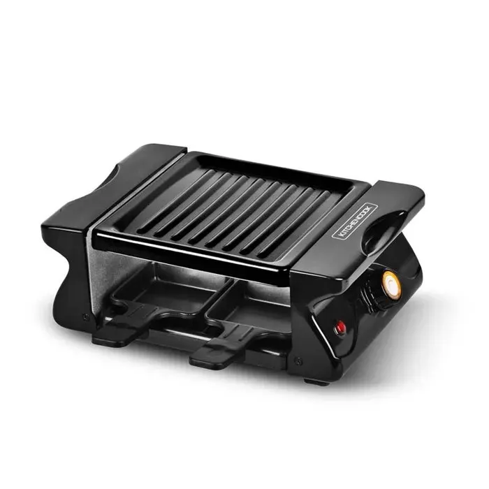 Kitchencook - Rc_pilatus - Raclette Grill 4 Personnes - 650 W - Thermostat Réglable