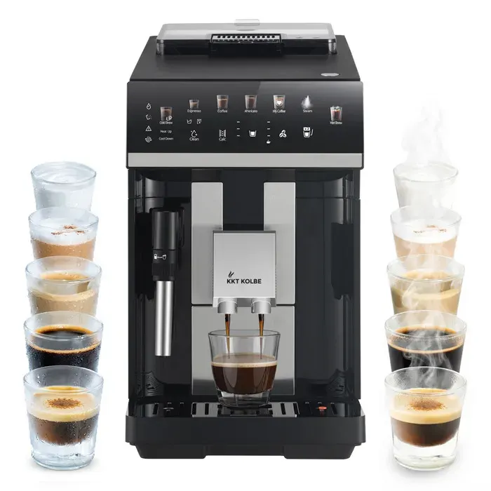 KKT KOLBE Pure Machine à café Buse vapeur Cold Brew 15 bars Broyeur 7 niveaux Écran tactile 4 boissons