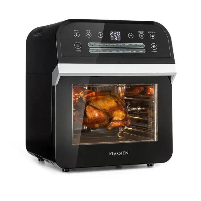 Klarstein AeroVital Cube Friteuse à air chaud 1600W 12L 16 programmes - noire