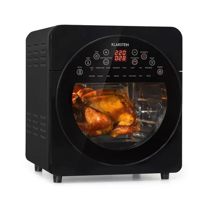 Klarstein AeroVital easy touch friteuse à air chaud 1700 W 14 l 16 programmes noir