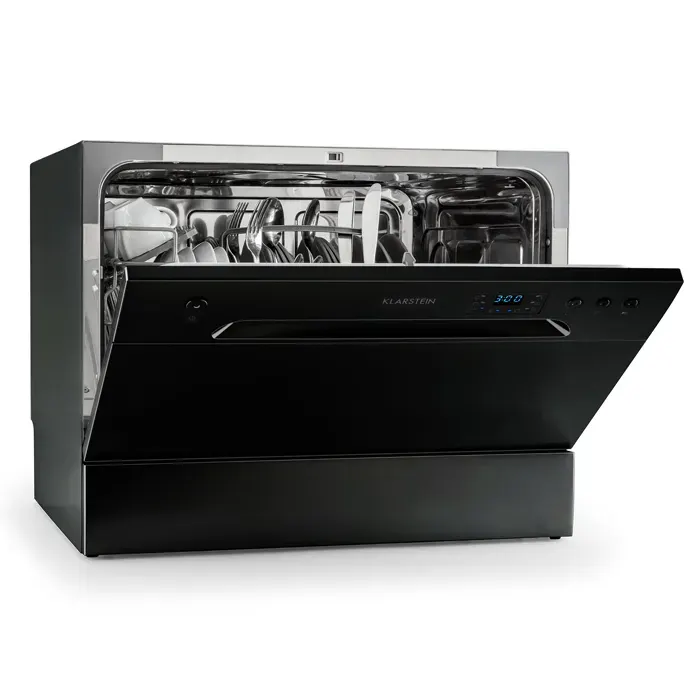 Klarstein Amazonia 43.8x55cm 6 Programmes Mini Lave-vaisselle Noir