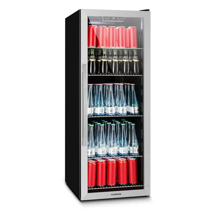 Klarstein Beersafe 6XL Réfrigérateur 171 litres 5 étagères Porte en verre panoramique Acier inoxydable